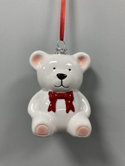 Red & White Plastic Christmas Ornament - Style 6