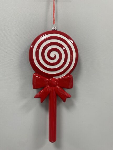 Red & White Plastic Christmas Ornament - Style 9