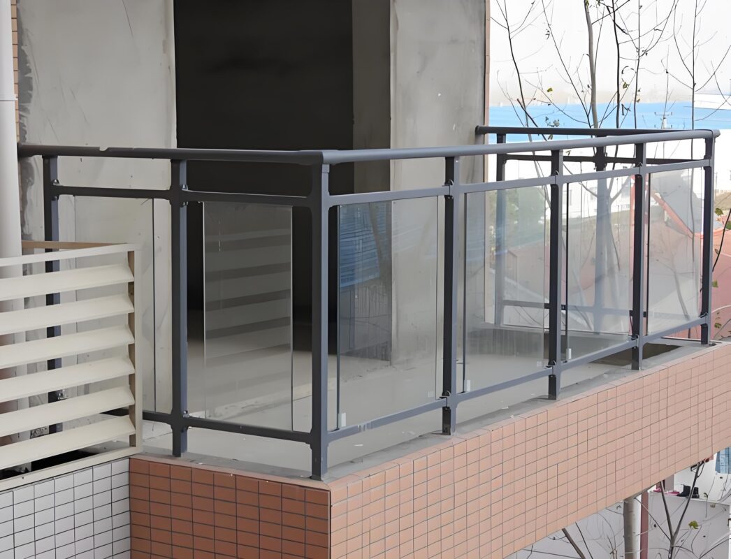 Zinc steel glass balustrade